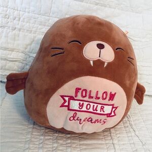 Squishmallow Bindy the Walrus Follow Your Dreams 8” Plush Toy Animal, EUC